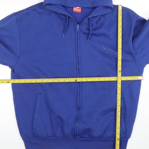 Slazenger Men's Blue Full Zip Hoodie Sweatshirt Size L