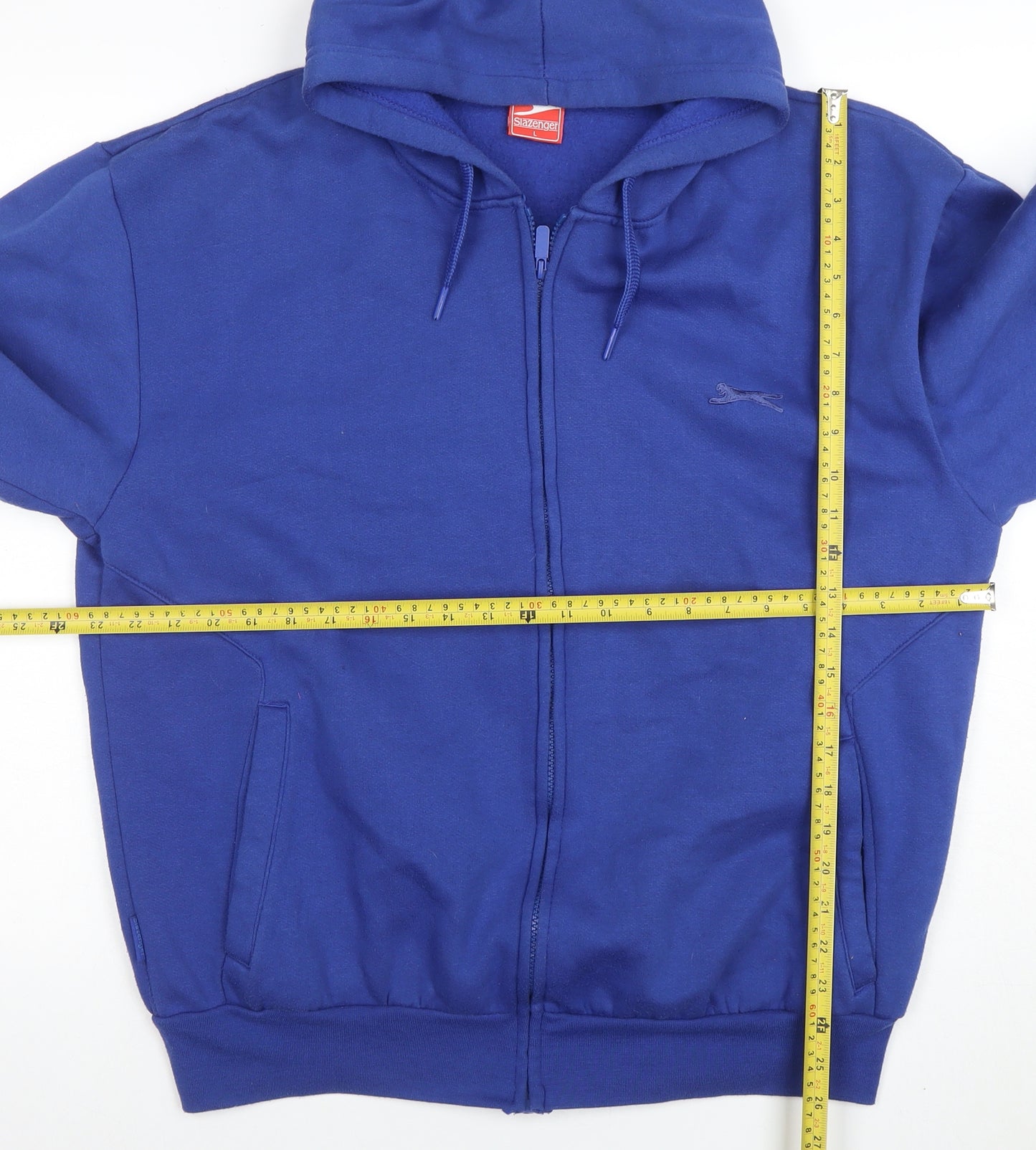 Slazenger Men's Blue Full Zip Hoodie Sweatshirt Size L