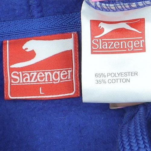 Slazenger Men's Blue Full Zip Hoodie Sweatshirt Size L