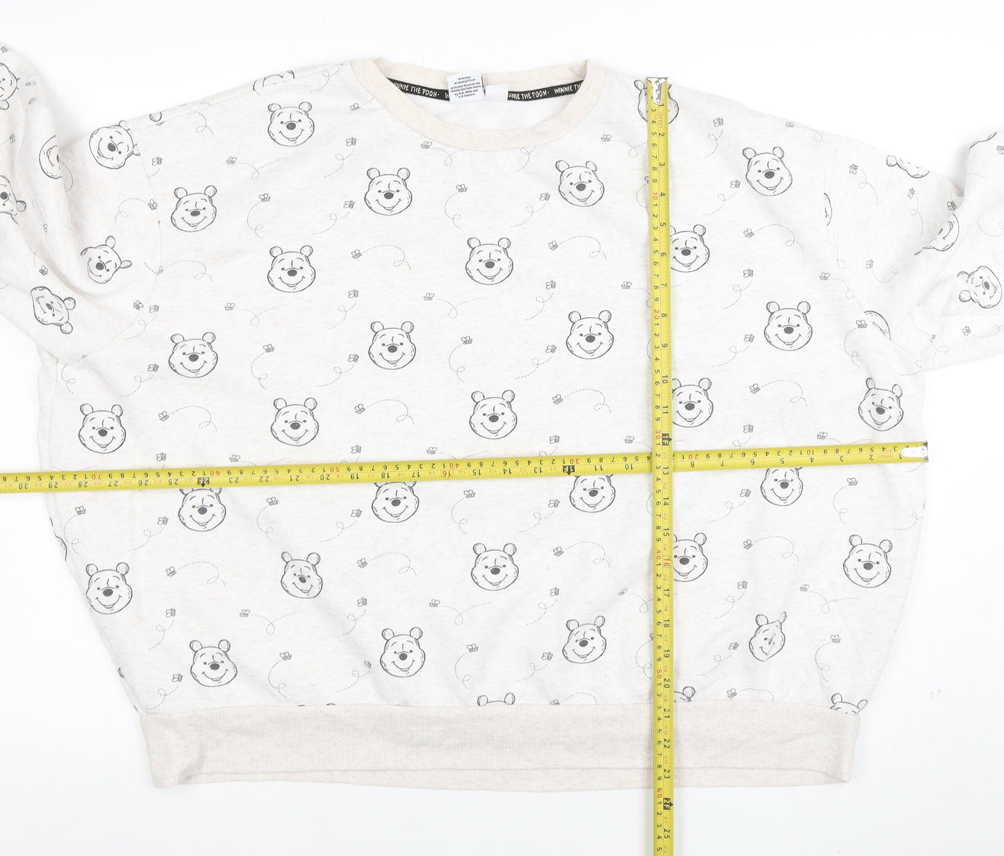 Disney Womens Beige Winnie the Pooh Pullover Sweatshirt 2XL