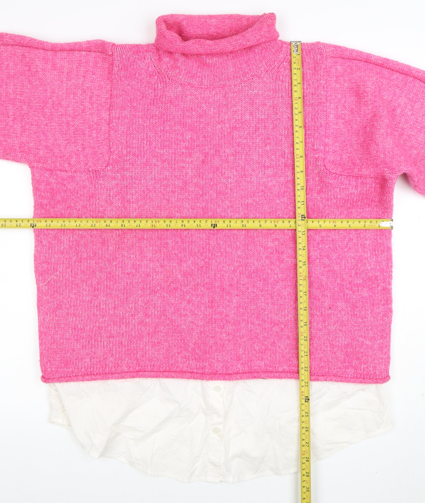 NEXT Women’s Pink Roll Neck Knit Jumper L Long Sleeve Casual