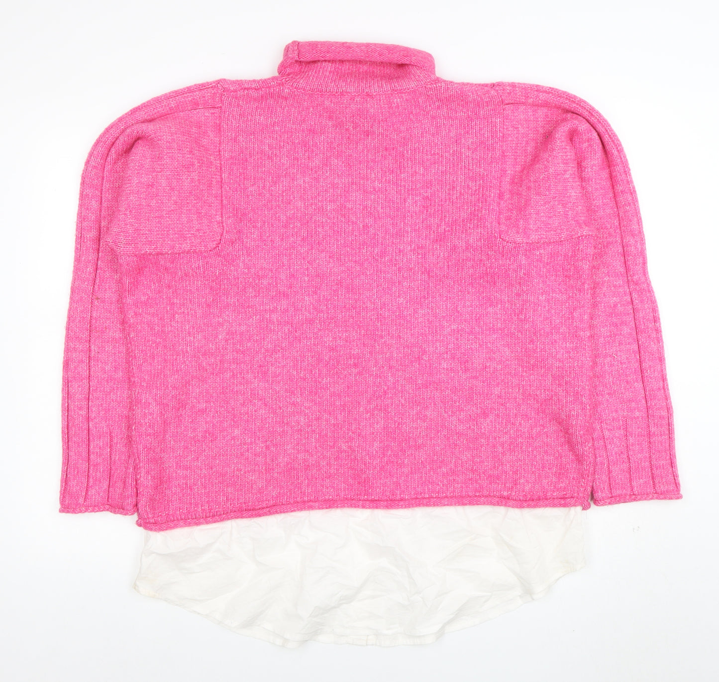NEXT Women’s Pink Roll Neck Knit Jumper L Long Sleeve Casual