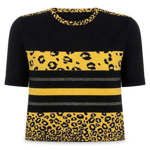 Saloos Women’s Multicoloured Leopard Stripe 3/4 Sleeve Jumper Size 16