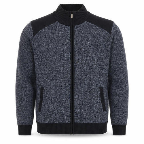 Charles Norton Men’s Blue Full Zip Knit Jumper 2XL High Neck