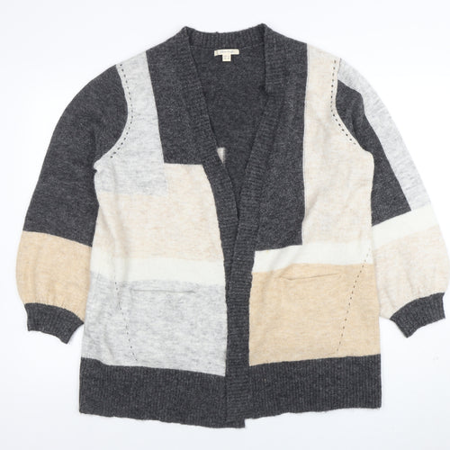 White Stuff Women’s Multicoloured Geometric Knit Cardigan UK 12