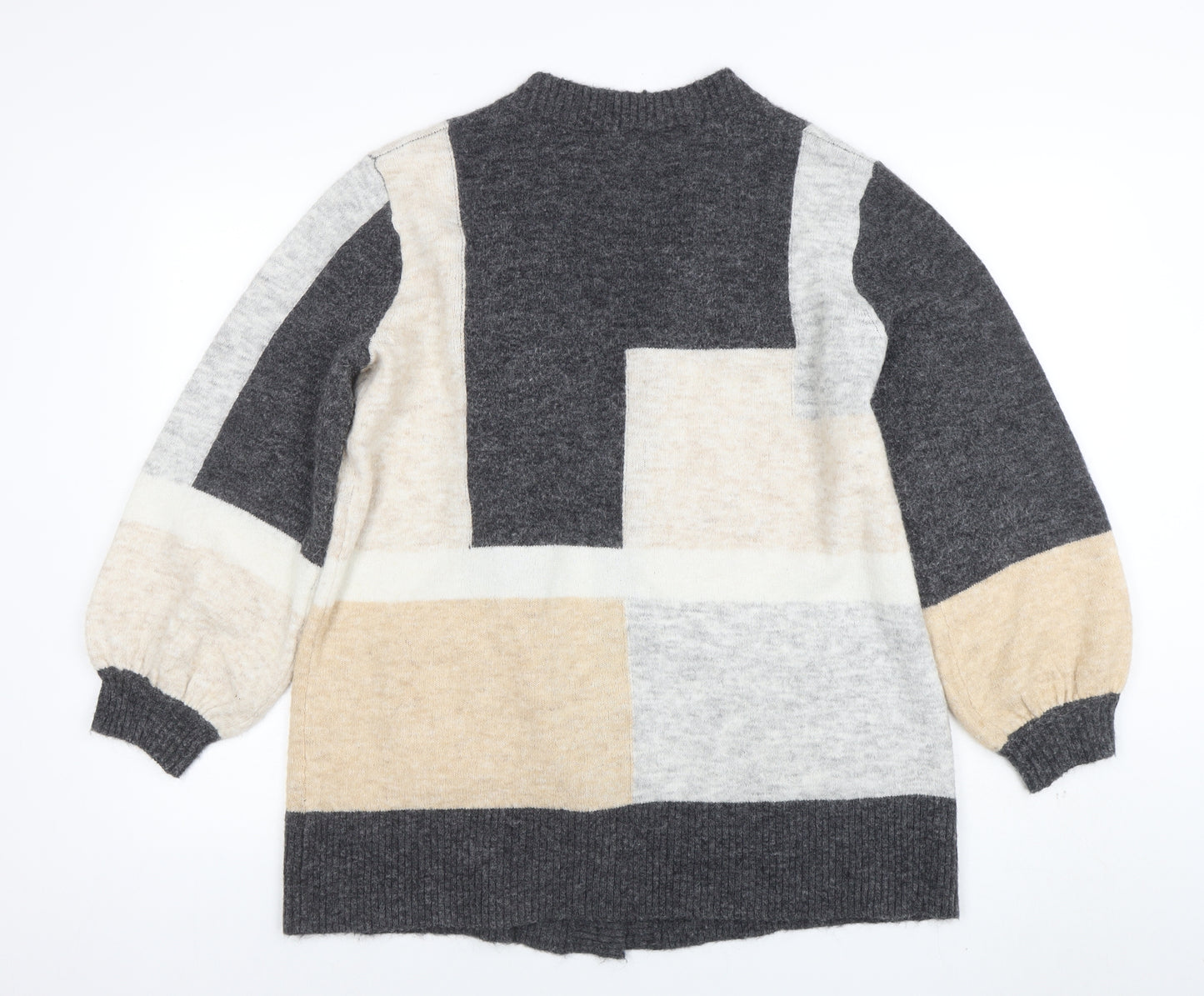 White Stuff Women’s Multicoloured Geometric Knit Cardigan UK 12