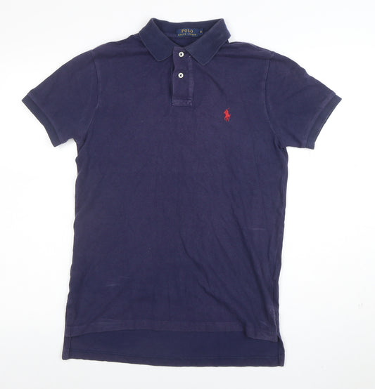 Ralph Lauren Men's Blue Cotton Slim Fit Polo Shirt Size S