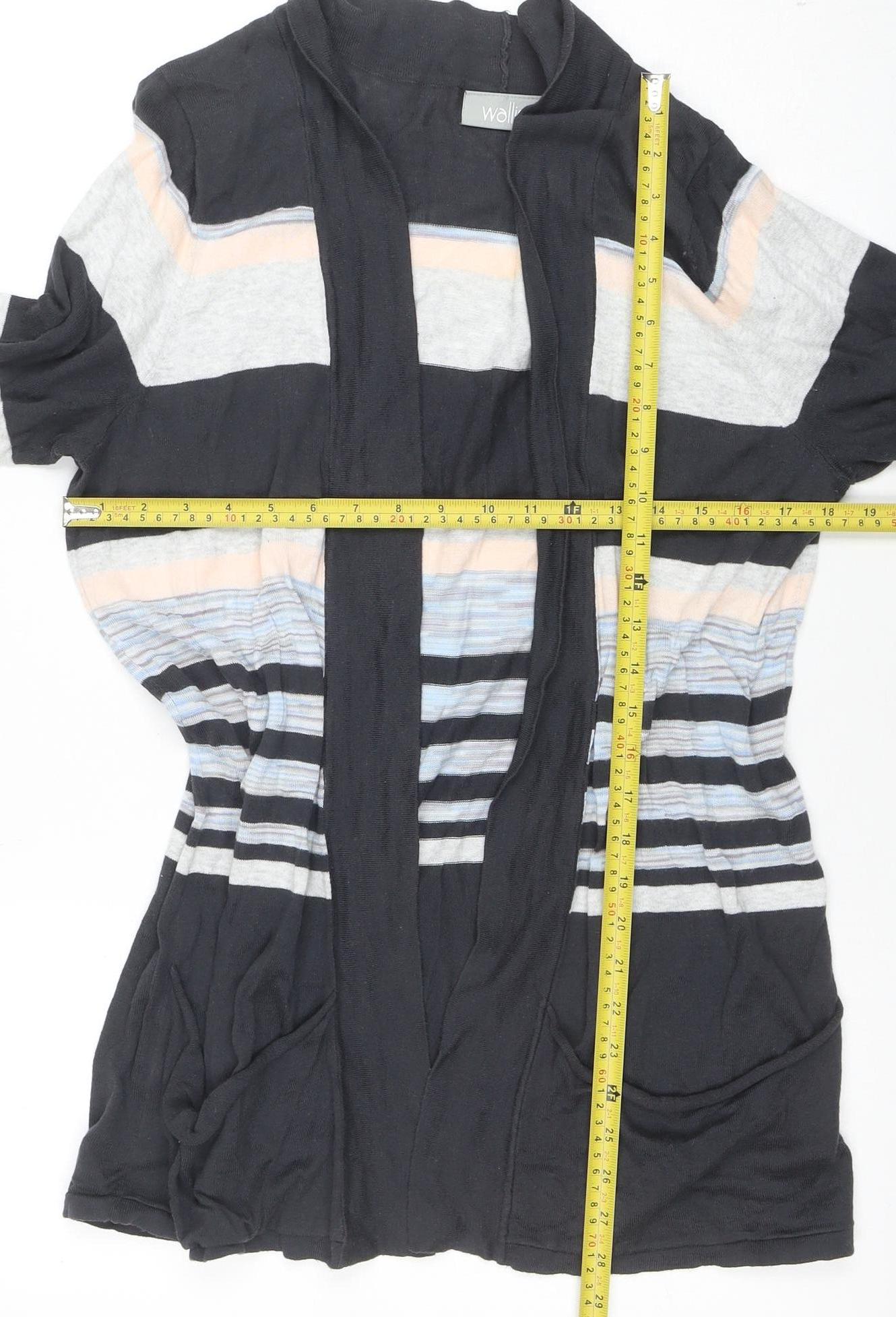 Wallis Women's Multicoloured L Striped Open Front Cardigan