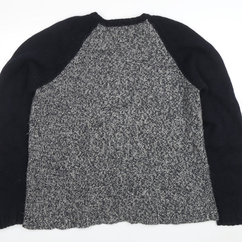 William Hyde Men's Grey XL Crew Neck Lambswool Angora Jumper