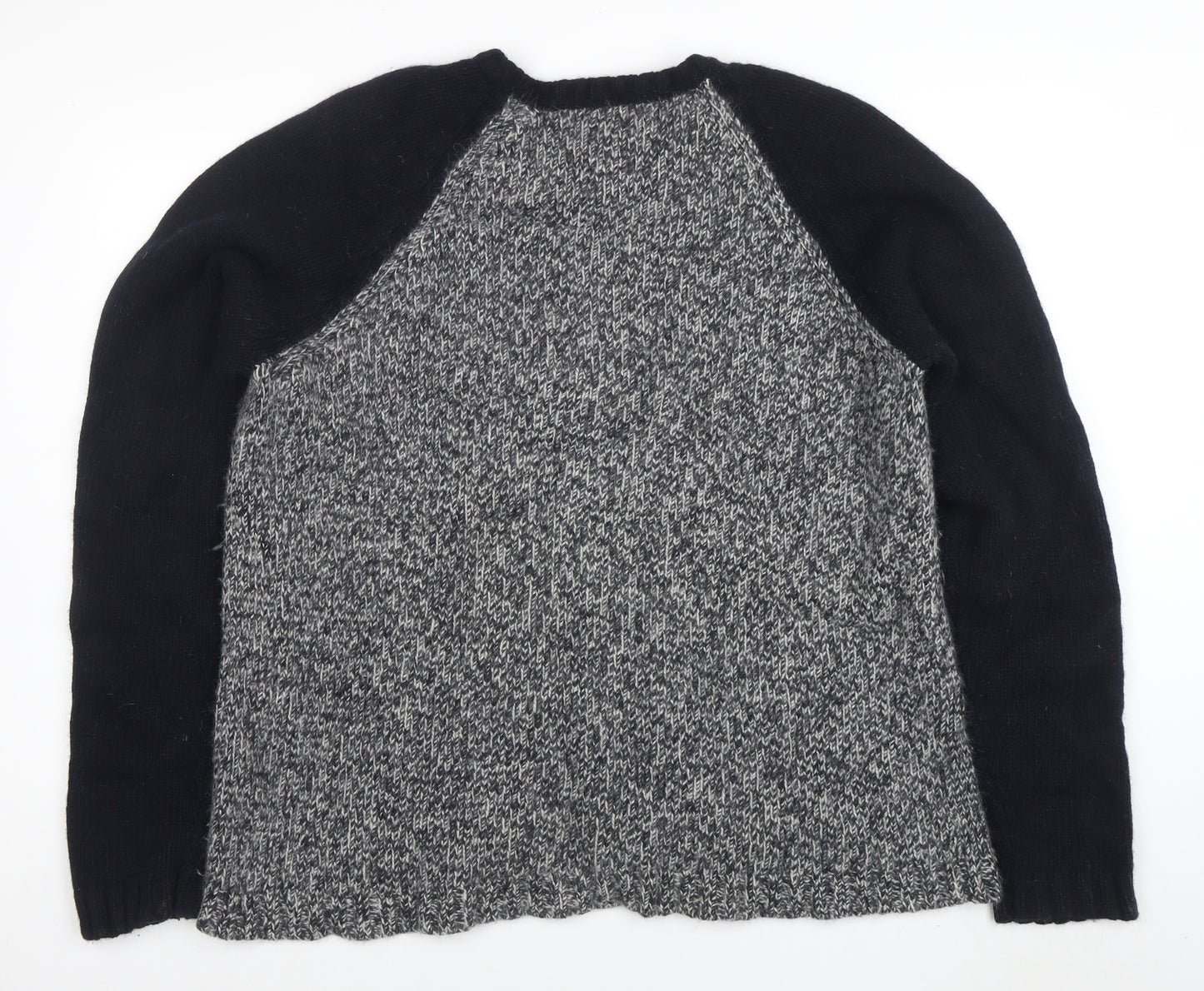 William Hyde Men's Grey XL Crew Neck Lambswool Angora Jumper