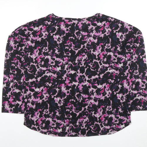 Nutmeg Women's Multicoloured Floral 3/4 Sleeve Jersey T-Shirt Size 14