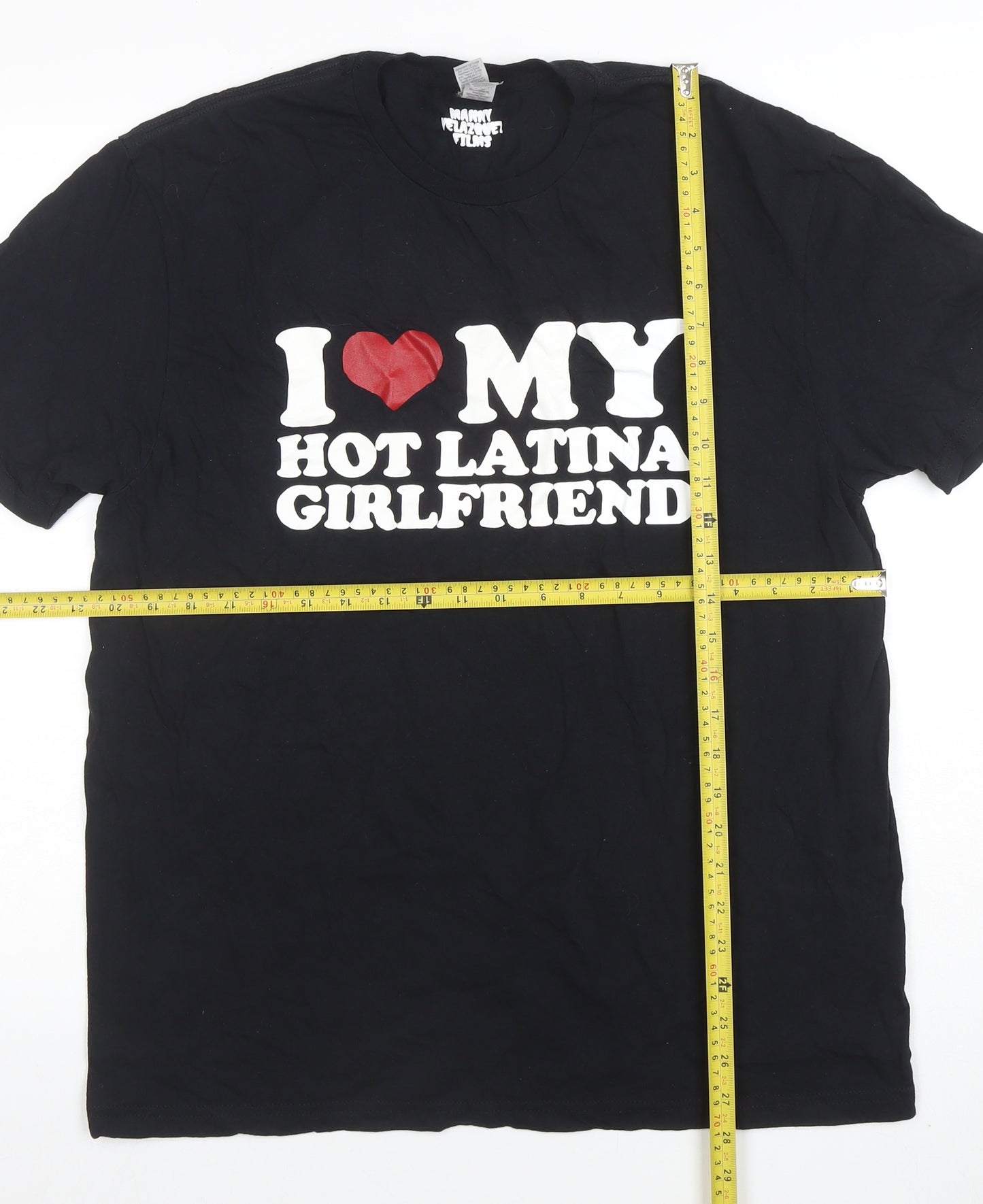 Gildan Men's Black Funny Graphic Cotton T-Shirt Size L