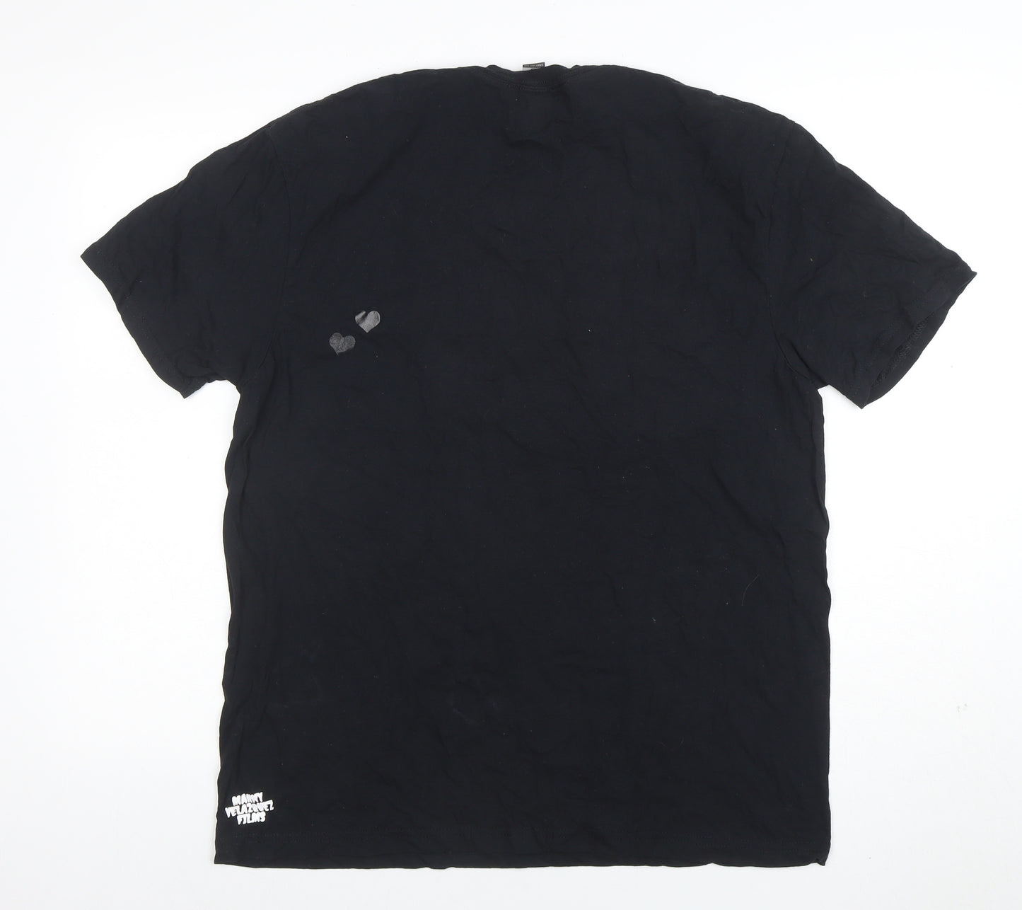 Gildan Men's Black Funny Graphic Cotton T-Shirt Size L