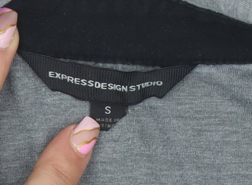 Express Design Studio Men's Grey Short Sleeve Polo Shirt Size S