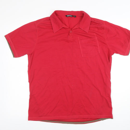 Rohan Men's Red Low Tide Polo Shirt Size M Cotton Blend