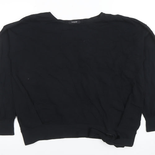 Marks and Spencer Autograph Women’s Black Wrap Tie Blouse Size 14