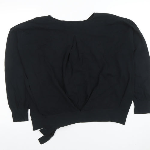 Marks and Spencer Autograph Women’s Black Wrap Tie Blouse Size 14