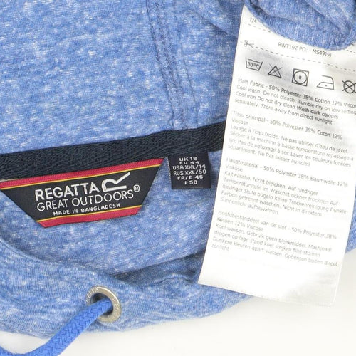 Regatta Womens Blue Plus XXL Hooded Pullover Hoodie