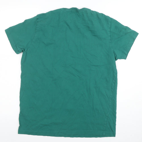 Diesel Men’s Green XL Crew Neck Graphic Cotton Short Sleeve T-Shirt