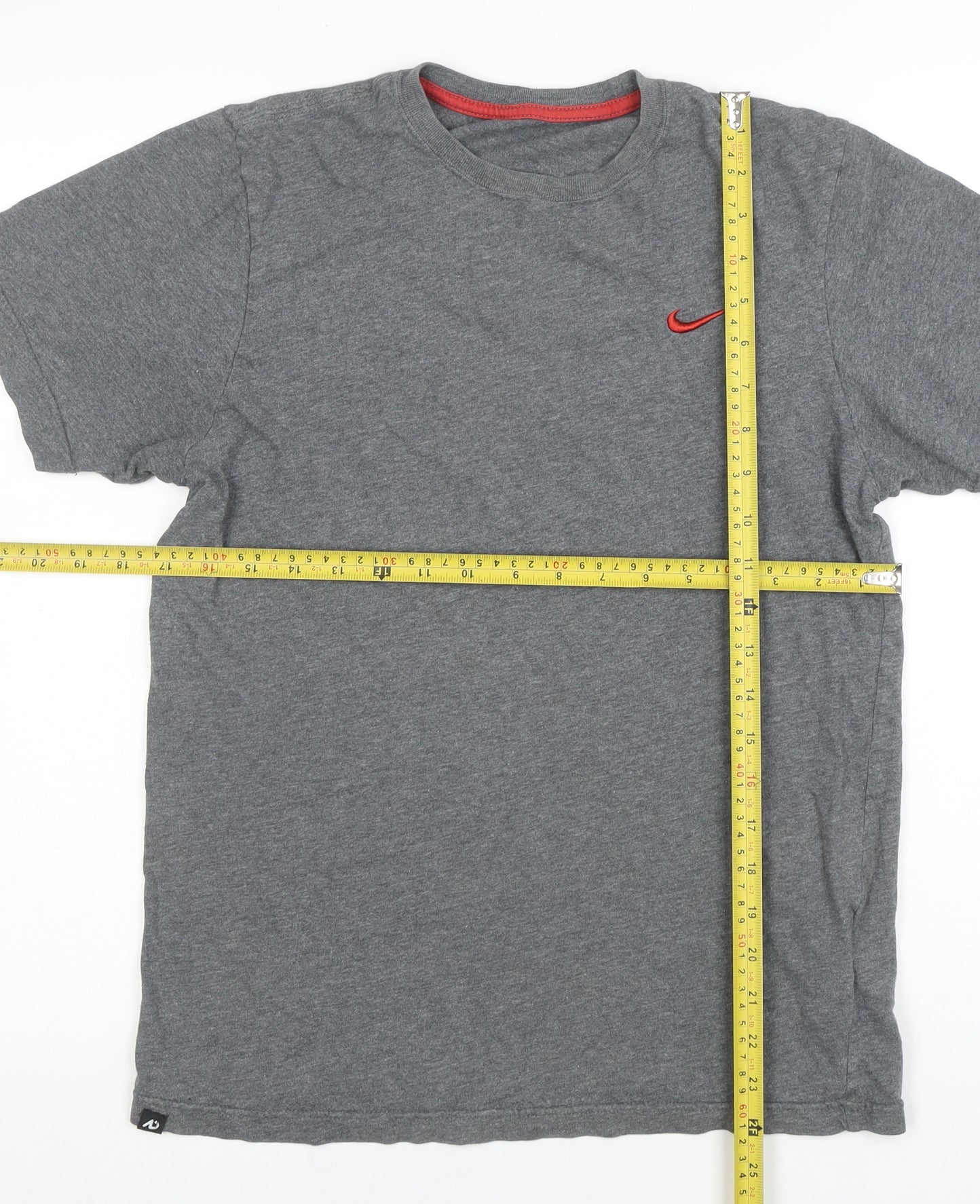 Nike Men's Grey Short Sleeve Crew Neck Cotton T-Shirt Size S