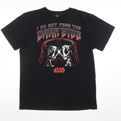 Pop! Tees Men’s Black Star Wars Darth Vader Graphic T-Shirt Medium