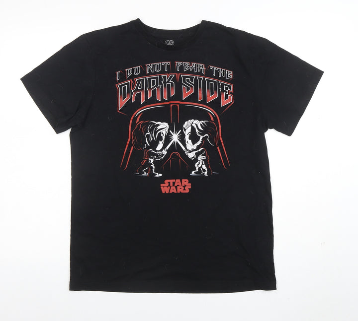 Pop! Tees Men’s Black Star Wars Darth Vader Graphic T-Shirt Medium