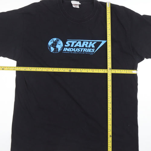 Marvel Men’s Black XL Stark Industries Graphic Cotton T-Shirt