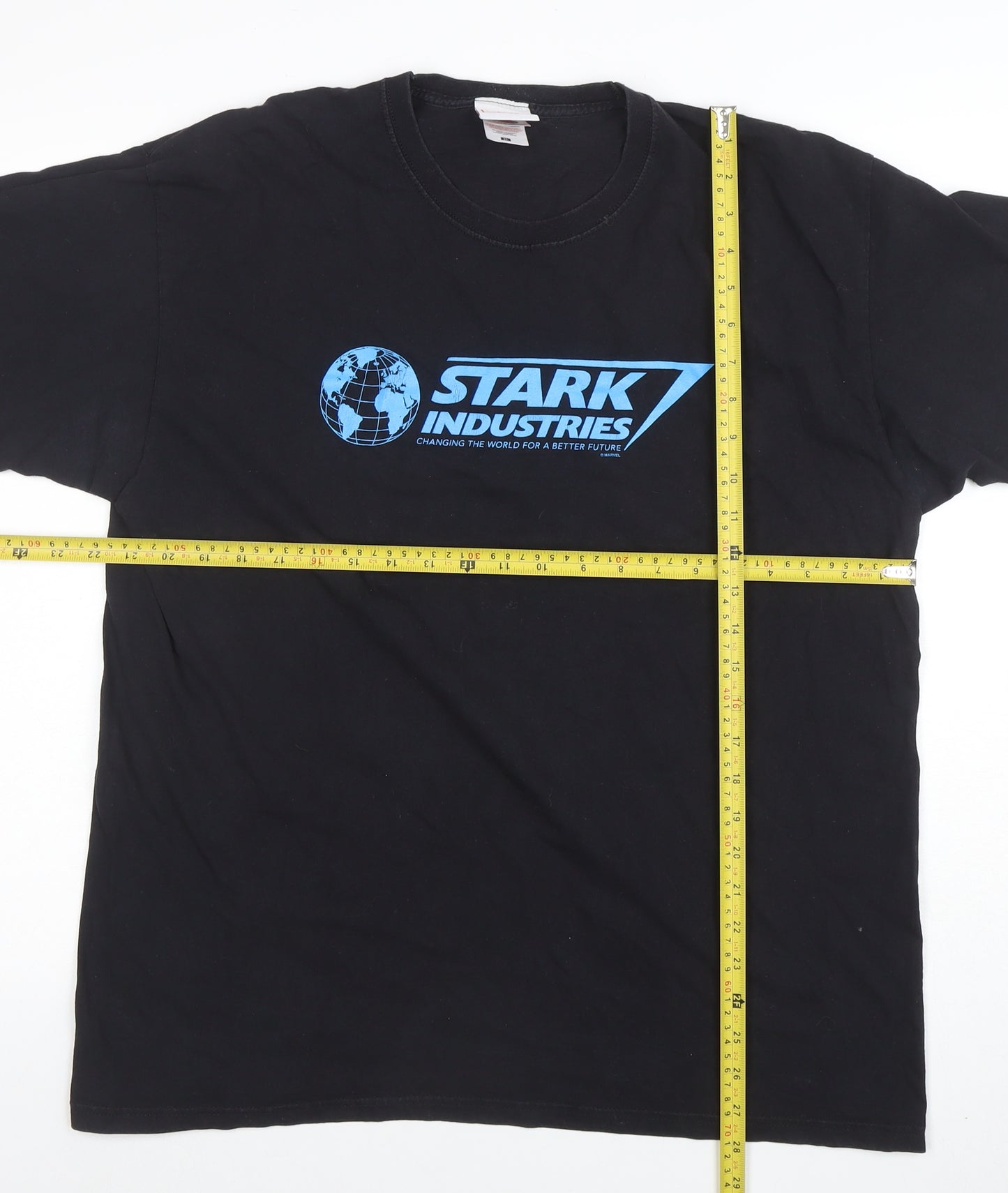 Marvel Men’s Black XL Stark Industries Graphic Cotton T-Shirt