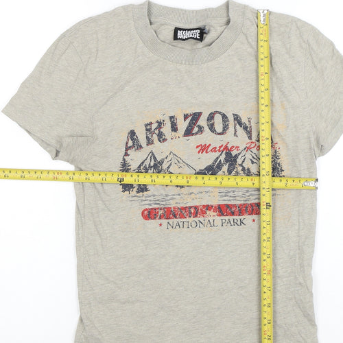 Reclaimed Vintage Womens Grey Arizona Graphic T-Shirt Size S