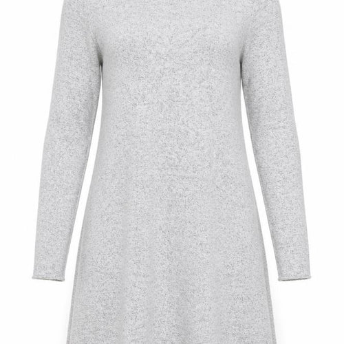 ONLY Women Grey Knit Long Sleeve Sweater Dress M