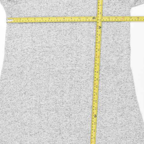 ONLY Women Grey Knit Long Sleeve Sweater Dress M