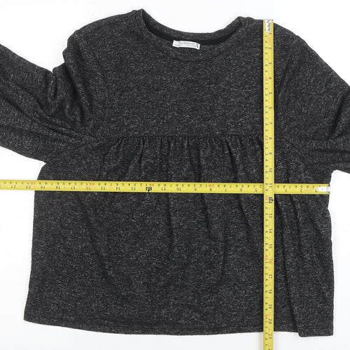 ZARA TRF Women’s Grey Knit Pullover Jumper Size 8 Balloon Sleeve
