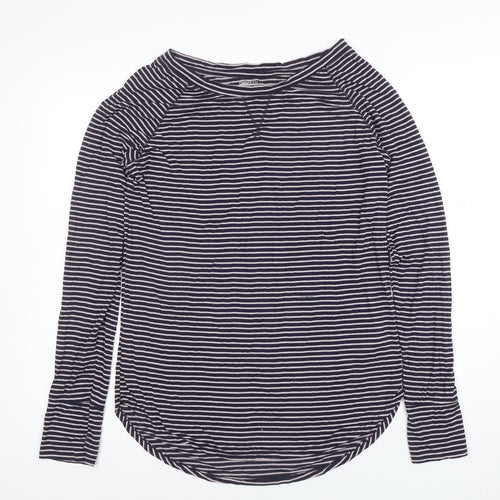 GAP Women’s Blue Striped Long Sleeve Jersey T-Shirt Size M