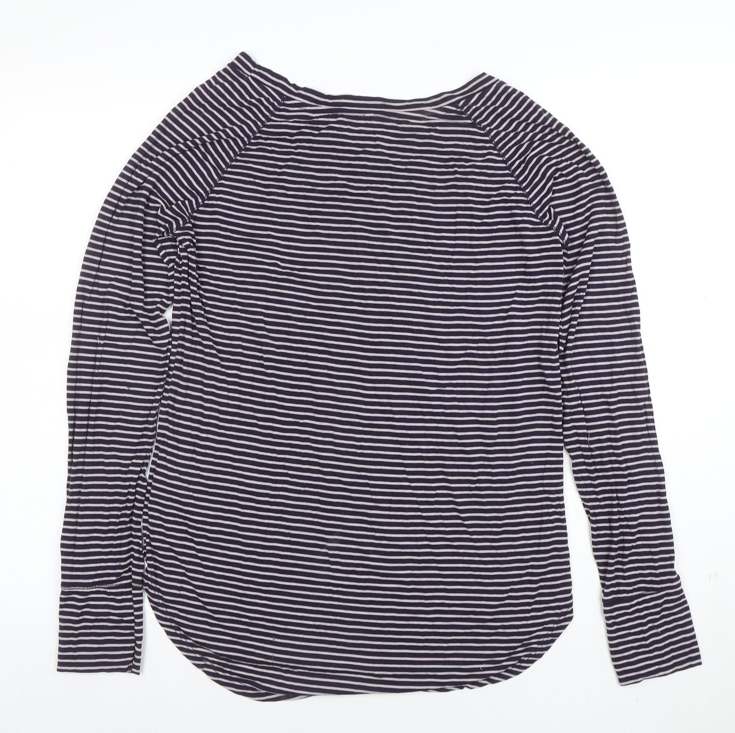 GAP Women’s Blue Striped Long Sleeve Jersey T-Shirt Size M