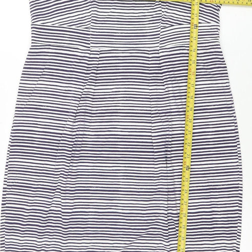 Joules Women’s Blue Striped 3/4 Sleeve Cotton Shift Dress Size 14