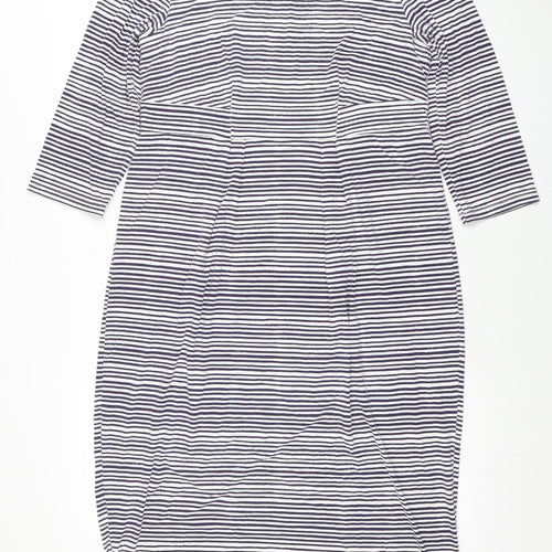 Joules Women’s Blue Striped 3/4 Sleeve Cotton Shift Dress Size 14