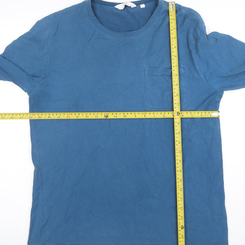 Next Women Blue Long Sleeve Cotton T-Shirt Size L