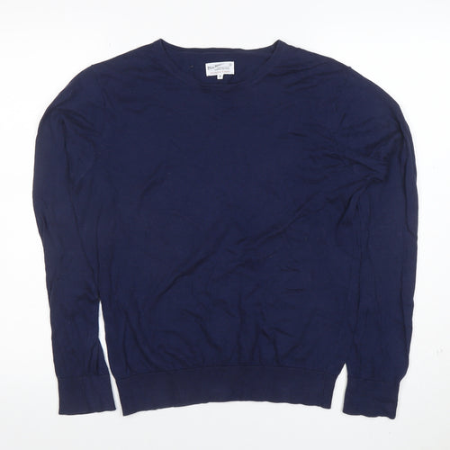 Gant Men's Blue Cotton Crew Neck Pullover Jumper Size S