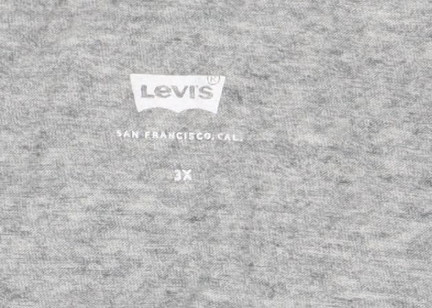 Levi's Women's Grey 3XL Basic Relaxed Fit Logo T-Shirt
