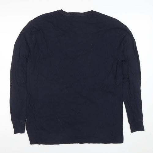 Ralph Lauren Men’s Blue Long Sleeve Cotton Crew Neck T-Shirt Size S