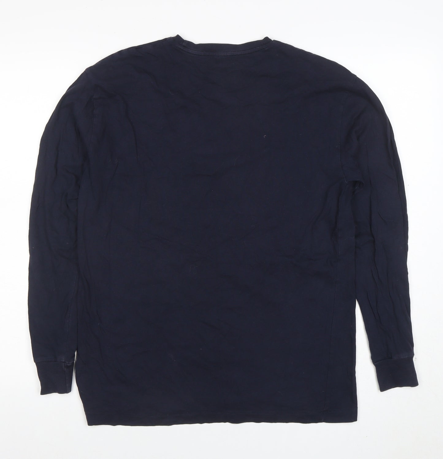 Ralph Lauren Men’s Blue Long Sleeve Cotton Crew Neck T-Shirt Size S