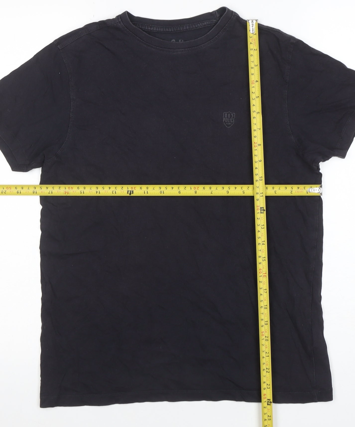 Police 883 Men's Black Short Sleeve Crew Neck Cotton T-Shirt Size S