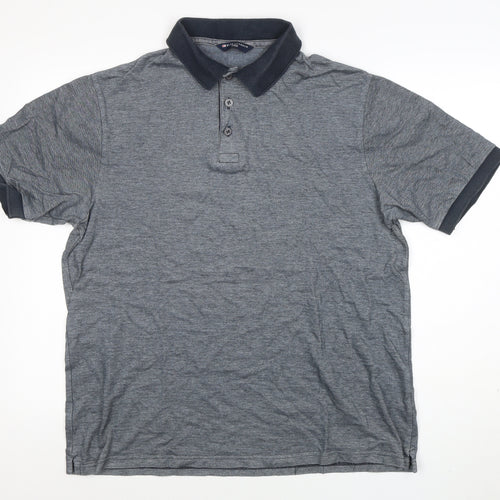 Marks and Spencer Blue Harbour Men's Grey Polo Shirt M Regular Fit