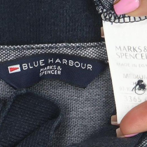 Marks and Spencer Blue Harbour Men's Grey Polo Shirt M Regular Fit