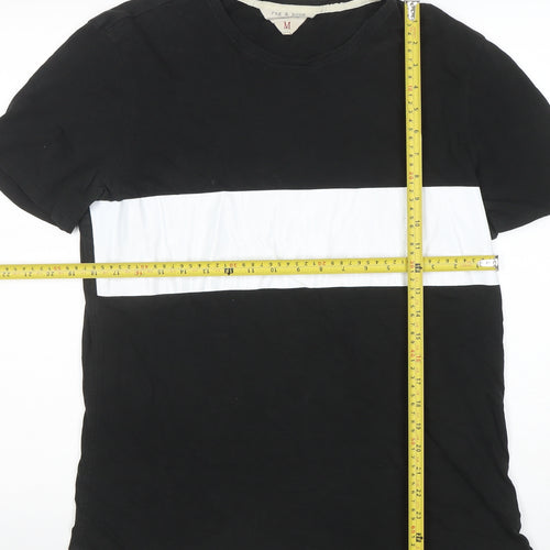 Rag & Bone Men's Black Colourblock Cotton T-Shirt Size M