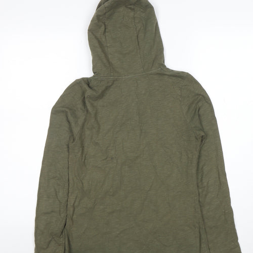 Howies Womens Green XS Basic Long Sleeve Cotton Hooded Top