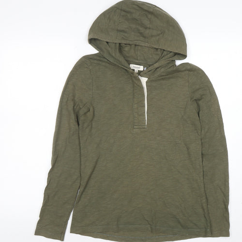 Howies Womens Green XS Basic Long Sleeve Cotton Hooded Top