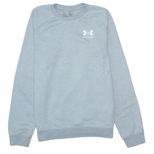 Under Armour Boys Grey Fleece Pullover Sweatshirt Size 158 Relaxed Fit