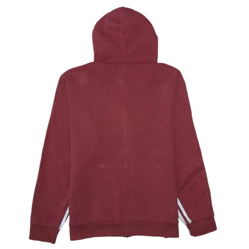 Adidas Men's Red Full Zip Fleece Hoodie Size M