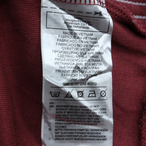 Adidas Men's Red Full Zip Fleece Hoodie Size M